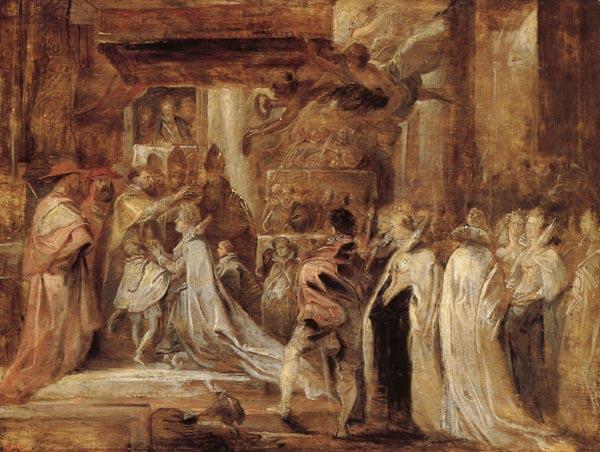 Peter Paul Rubens The Coronation of Marie de' Medici Sweden oil painting art